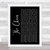 Fleetwood Mac The Chain Black Script Song Lyric Print