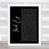 Florence + The Machine Third Eye Black Script Song Lyric Print
