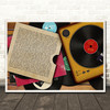 Pulp Common People Vinyl Record Sleeve & Player Song Lyric Wall Art Canvas Framed Print