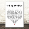 Paul Baloche God Of Wonders White Heart Song Lyric Wall Art Canvas Framed Print