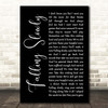 Glen Hansard, Marketa Irglova Falling Slowly Black Script Song Lyric Print