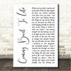 Pink Floyd Coming Back To Life White Script Song Lyric Wall Art Canvas Framed Print