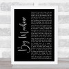 Goo Goo Dolls Big Machine Black Script Song Lyric Print