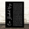 Quincy Jones One Hundred Ways Black Script Song Lyric Wall Art Canvas Framed Print