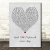 Queen Good Old-Fashioned Lover Boy Grey Heart Song Lyric Wall Art Canvas Framed Print