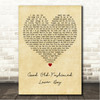 Queen Good Old-Fashioned Lover Boy Vintage Heart Song Lyric Wall Art Canvas Framed Print