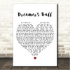 Queen Dreamers Ball White Heart Song Lyric Wall Art Canvas Framed Print
