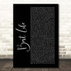 Hardy Caprio Best Life Black Script Song Lyric Print