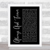 Heatwave Always And Forever Black Script Song Lyric Print