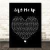 Rihanna Lift Me Up Black Heart Song Lyric Wall Art Canvas Framed Print