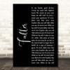 Hundred Reasons Falter Black Script Song Lyric Print