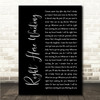 Richard Marx Right Here Waiting Black Script Song Lyric Wall Art Canvas Framed Print