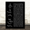 Ruelle I Get To Love You Black Script Song Lyric Wall Art Canvas Framed Print
