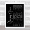 Hymn Amazing Grace Black Script Song Lyric Print