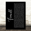 Rush Freewill Black Script Song Lyric Wall Art Canvas Framed Print