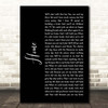 James Gillespie Home Black Script Song Lyric Print