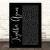 Janet Jackson Together Again Black Script Song Lyric Print