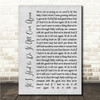 Roy Clark If I Had to Do It All Over Again Grey Rustic Script Song Lyric Wall Art Canvas Framed Print