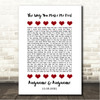 Ronan Keating The Way You Make Me Feel Red Hearts In Row Song Lyric Wall Art Canvas Framed Print