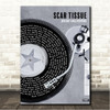 Red Hot Chili Peppers Scar Tissue Rustic Grey Blue Vinyl Record Song Lyric Wall Art Canvas Framed Print
