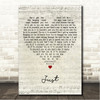 Radiohead Just Script Heart Song Lyric Wall Art Canvas Framed Print