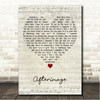 Rush Afterimage Script Heart Song Lyric Wall Art Canvas Framed Print