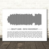 Rufus Wainwright Beauty Mark Sound Wave Minimal Song Lyric Wall Art Canvas Framed Print