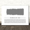 Rush The Speed of Love Sound Wave Minimal Song Lyric Wall Art Canvas Framed Print