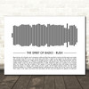 Rush The Spirit of Radio Sound Wave Minimal Song Lyric Wall Art Canvas Framed Print