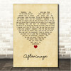 Rush Afterimage Vintage Heart Song Lyric Wall Art Canvas Framed Print