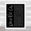 Kiss Detroit Rock City Black Script Song Lyric Print