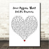 Richard Marx Love Affair That Lasts Forever White Heart Song Lyric Wall Art Canvas Framed Print