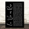 Lady Gaga La Vie en Rose Black Script Song Lyric Print
