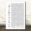 Roy Clark If I Had to Do It All Over Again White Script Song Lyric Wall Art Canvas Framed Print
