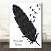 Shania Twain You're Still The One Black & White Feather & Birds Song Lyric Wall Art Canvas Framed Print