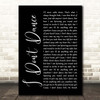 Lee Brice I Don't Dance Black Script Song Lyric Print