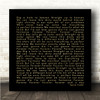 Sugadaisy Space Cadet Black Gold Square Script Song Lyric Wall Art Canvas Framed Print