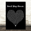S Club 7 Dont Stop Movin Black Heart Song Lyric Wall Art Canvas Framed Print