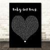Sir Mix-A-Lot Baby Got Back Black Heart Song Lyric Wall Art Canvas Framed Print