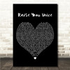 Sister Act Raise Your Voice Black Heart Song Lyric Wall Art Canvas Framed Print