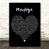 Spinifex Gum Marliya Black Heart Song Lyric Wall Art Canvas Framed Print
