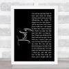 Lionel Richie Truly Black Script Song Lyric Print