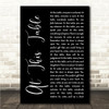 Selah At This Table Black Script Song Lyric Wall Art Canvas Framed Print