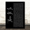 Shalamar There It Is Black Script Song Lyric Wall Art Canvas Framed Print