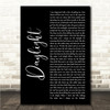Shinedown Daylight Black Script Song Lyric Wall Art Canvas Framed Print
