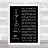 Lou Reed I'll Be Your Mirror Black Script Song Lyric Print
