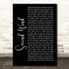 Maren Morris Second Wind Black Script Song Lyric Print
