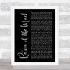 Mark Morrison Return of the Mack Black Script Song Lyric Print