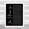 N Sync This I Promise You Black Script Song Lyric Print