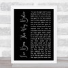 Neil Diamond I've Been This Way Before Black Script Song Lyric Print